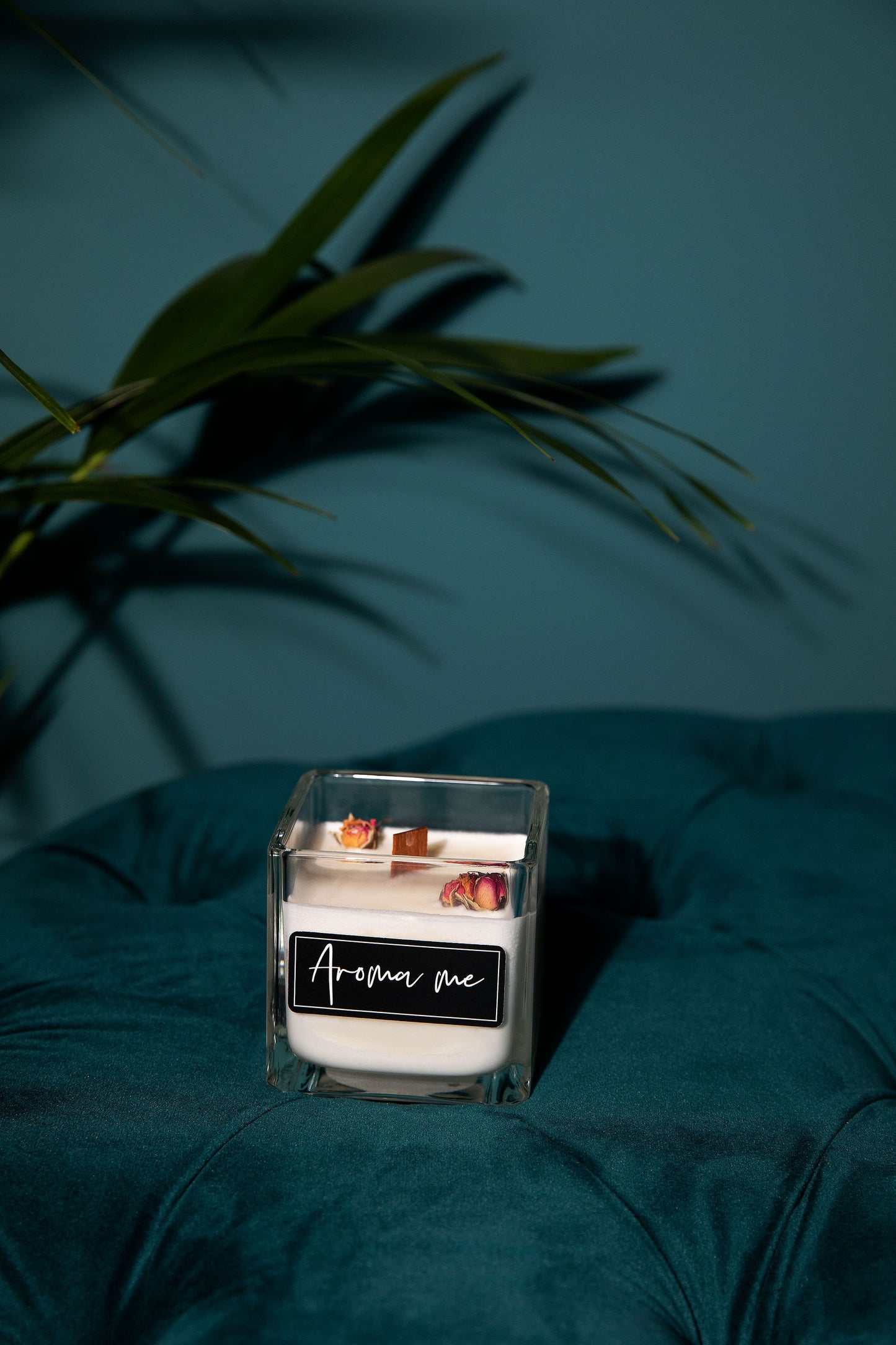 Rhubarb & Rose Glass Candle